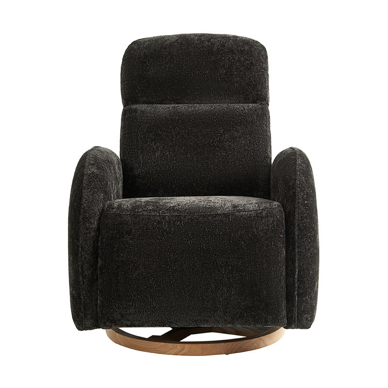 Fauteuil inclinable pivotant électrique pour chambre d'enfant avec appuie-tête et support lombaire motorisés, fonction bascule, veilleuse et ports USB/Type-C | Ivoire / Gris / Rose / Noir | Siège unique
