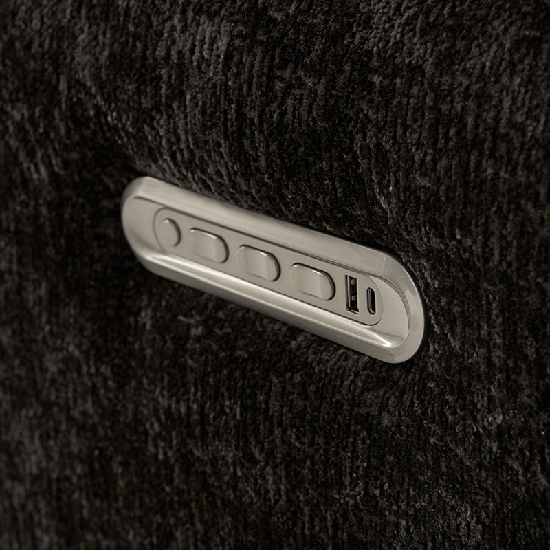 Fauteuil inclinable pivotant électrique pour chambre d'enfant avec appuie-tête et support lombaire motorisés, fonction bascule, veilleuse et ports USB/Type-C | Ivoire / Gris / Rose / Noir | Siège unique