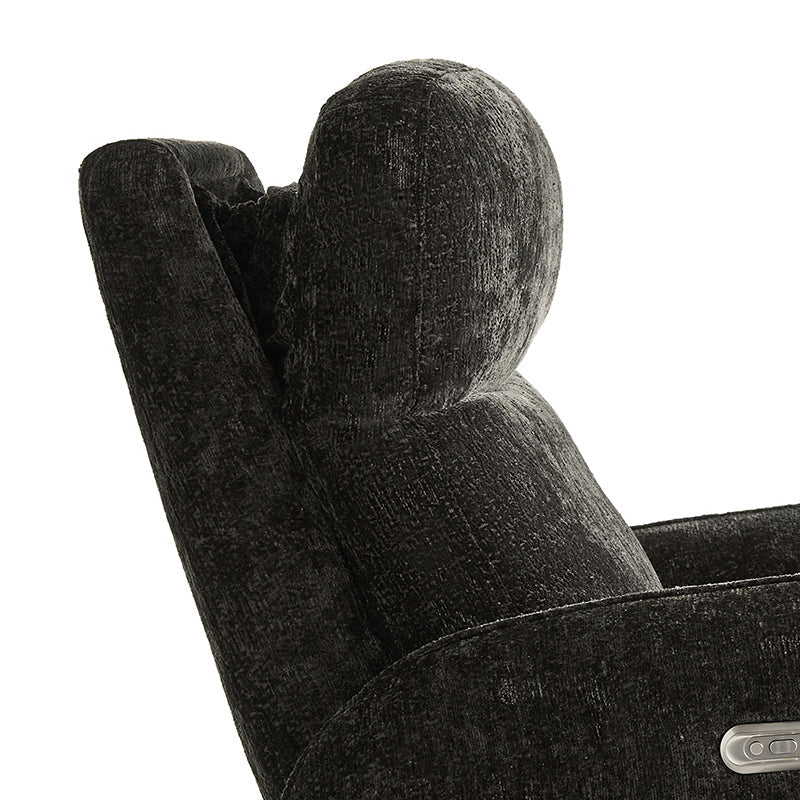 Fauteuil inclinable pivotant électrique pour chambre d'enfant avec appuie-tête et support lombaire motorisés, fonction bascule, veilleuse et ports USB/Type-C | Ivoire / Gris / Rose / Noir | Siège unique