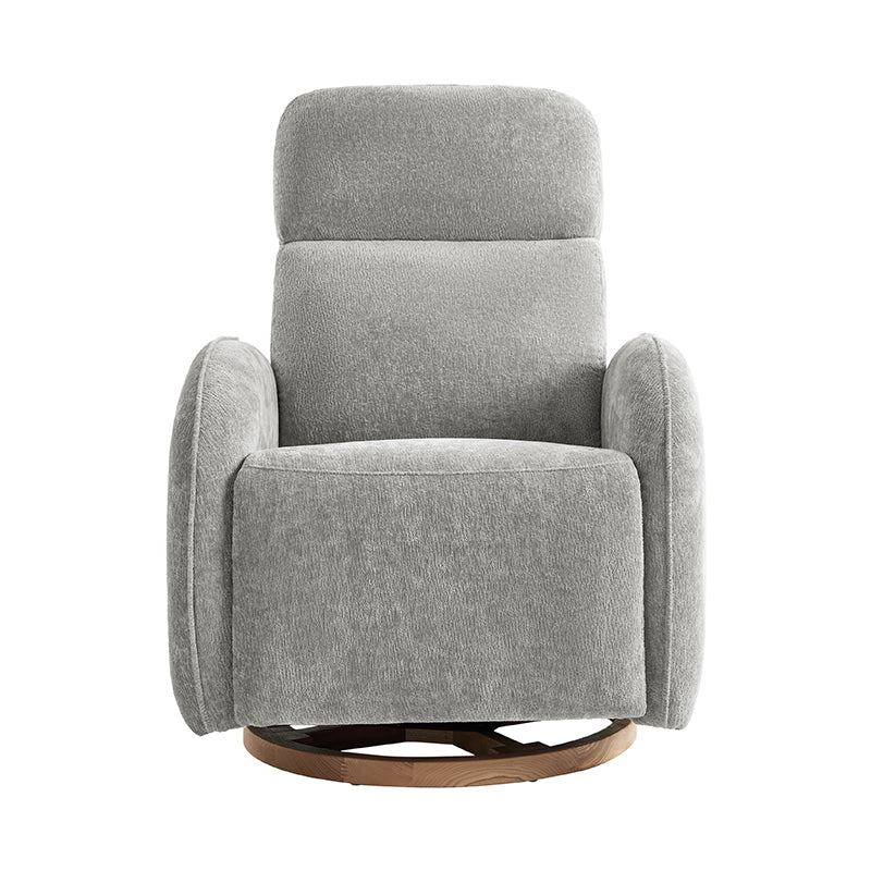 Fauteuil inclinable pivotant électrique pour chambre d'enfant avec appuie-tête et support lombaire motorisés, fonction bascule, veilleuse et ports USB/Type-C | Ivoire / Gris / Rose / Noir | Siège unique