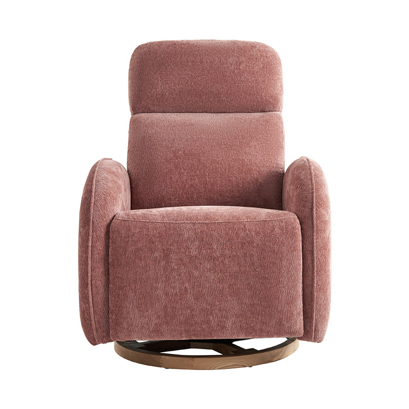 Fauteuil inclinable pivotant électrique pour chambre d'enfant avec appuie-tête et support lombaire motorisés, fonction bascule, veilleuse et ports USB/Type-C | Ivoire / Gris / Rose / Noir | Siège unique