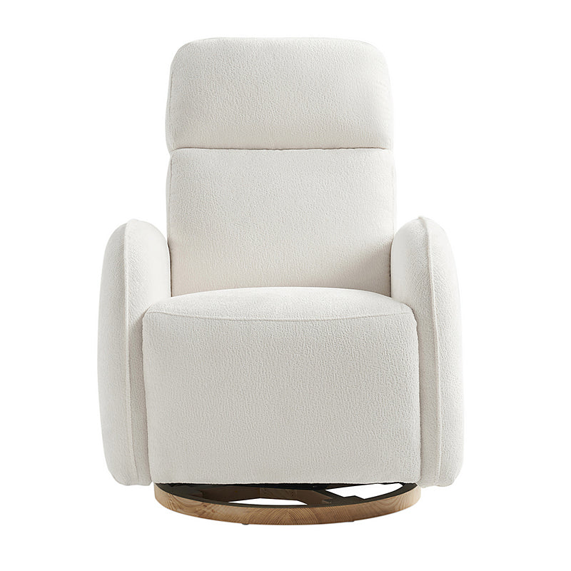 Fauteuil inclinable pivotant électrique pour chambre d'enfant avec appuie-tête et support lombaire motorisés, fonction bascule, veilleuse et ports USB/Type-C | Ivoire / Gris / Rose / Noir | Siège unique