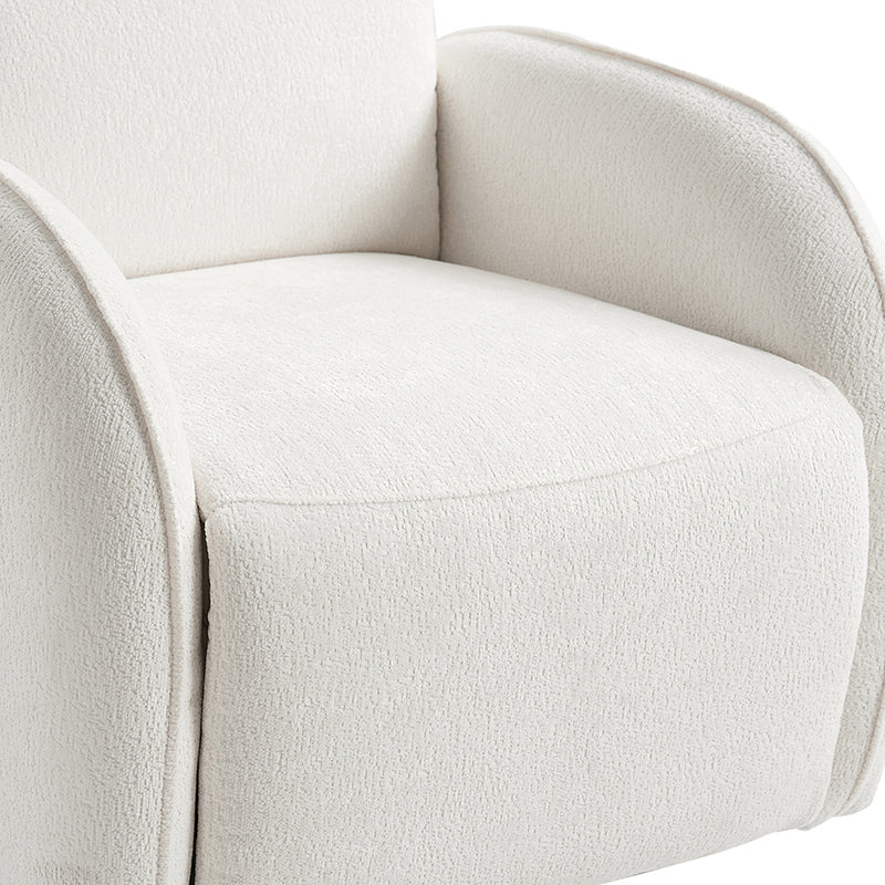 Fauteuil inclinable pivotant électrique pour chambre d'enfant avec appuie-tête et support lombaire motorisés, fonction bascule, veilleuse et ports USB/Type-C | Ivoire / Gris / Rose / Noir | Siège unique