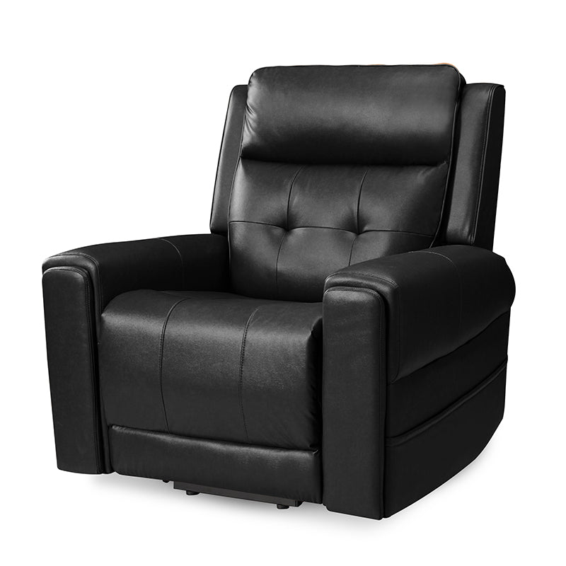 Fauteuil releveur inclinable XL avec massage, chaleur, ports de charge USB et Type-C, porte-gobelet et poches de rangement | Camel / Ivoire / Noir | Un siège