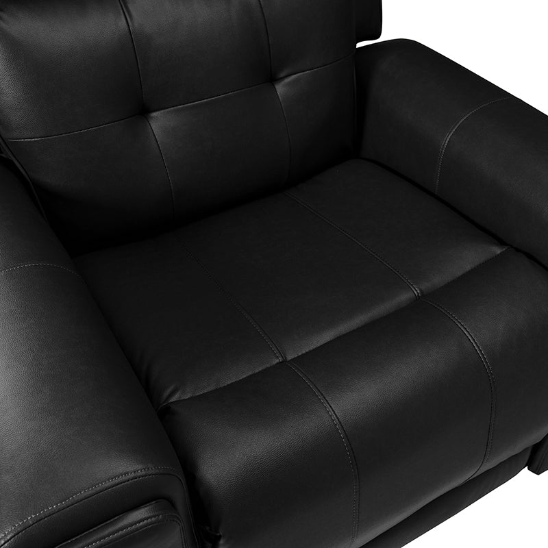 Fauteuil releveur inclinable XL avec massage, chaleur, ports de charge USB et Type-C, porte-gobelet et poches de rangement | Camel / Ivoire / Noir | Un siège