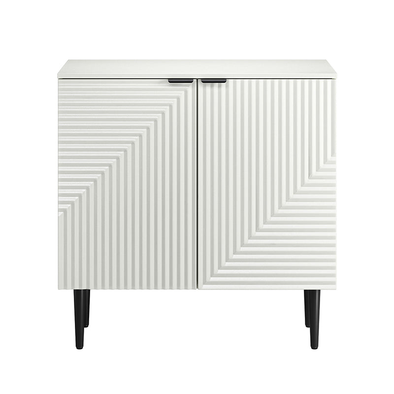 Armoire d'appoint linéaire à 2 portes et 4 étagères amovibles avec pieds en métal noir, 89 cm de haut | Marine / Gris / Noir / Blanc | Individuel