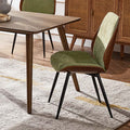 Chaise de salle à manger rembourrée avec dossier en bois massif, assise en mousse et pieds métalliques réglables | Mousse / Ivoire / Gris clair | Siège unique