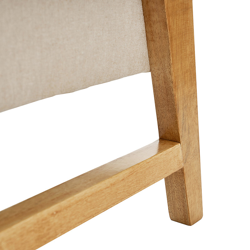 Banc de rangement rembourré Mid-Century avec accoudoirs | Fauve / Marron / Ivoire / Turquoise | Simple